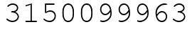 Число 3150099963.