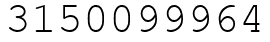 Число 3150099964.