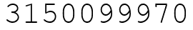 Число 3150099970.