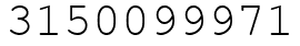 Число 3150099971.