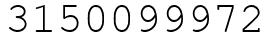 Число 3150099972.