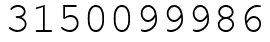 Число 3150099986.