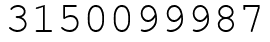Число 3150099987.