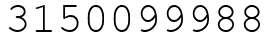 Число 3150099988.