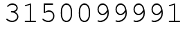 Число 3150099991.