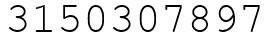 Число 3150307897.