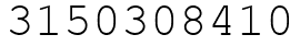 Число 3150308410.