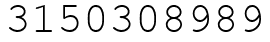 Число 3150308989.