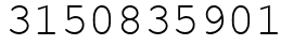 Число 3150835901.