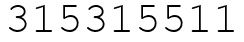 Число 315315511.
