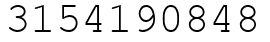 Число 3154190848.