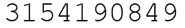 Число 3154190849.