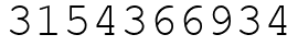Число 3154366934.