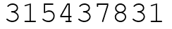 Число 315437831.