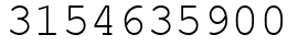 Число 3154635900.