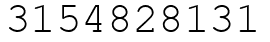 Число 3154828131.