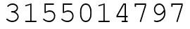 Число 3155014797.