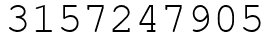 Число 3157247905.