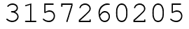 Число 3157260205.