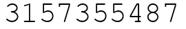 Число 3157355487.