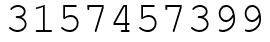 Число 3157457399.
