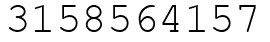 Число 3158564157.