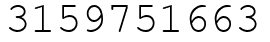 Число 3159751663.