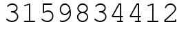 Число 3159834412.