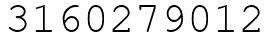 Число 3160279012.