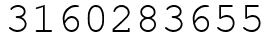 Число 3160283655.