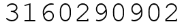Число 3160290902.