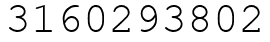 Число 3160293802.