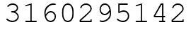 Число 3160295142.