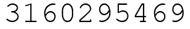 Число 3160295469.