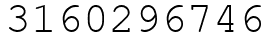 Число 3160296746.