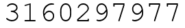Число 3160297977.