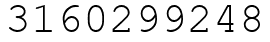 Число 3160299248.