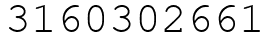 Число 3160302661.