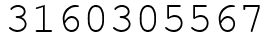Число 3160305567.