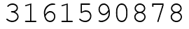 Число 3161590878.