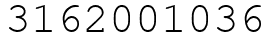 Число 3162001036.