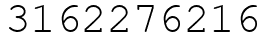 Число 3162276216.