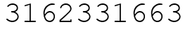 Число 3162331663.