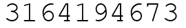 Число 3164194673.