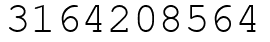 Число 3164208564.