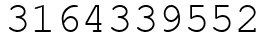 Число 3164339552.