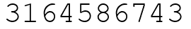 Число 3164586743.