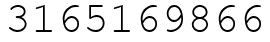 Число 3165169866.