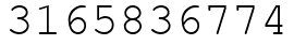 Число 3165836774.