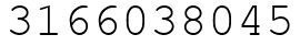 Число 3166038045.
